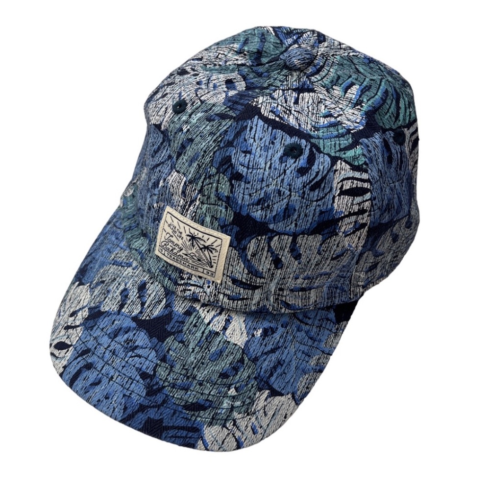 NWOT Tommy Bahama Tropical Blue Leaf Print Cap